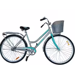 Велосипед Black Aqua City 182, 28", 1 скорость, серый/бирюзовый