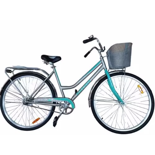 Велосипед Black Aqua City 182, 28", 1 скорость, серый/бирюзовый