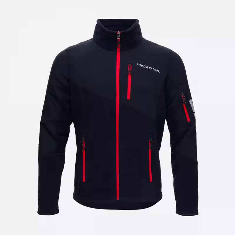 Толстовка мужская Finntrail Polar 1391 Черный (Black), флис, размер LK, 175-185 см