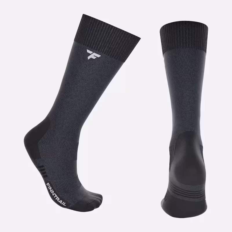 Термоноски Finntrail Merino Light 3214 Средне-серый (MiddleGrey), размер 43-45