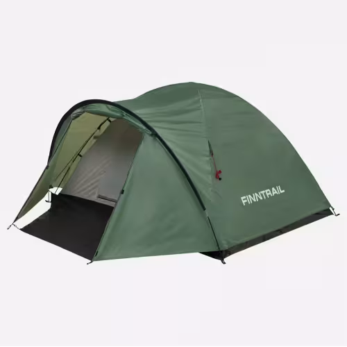 Палатка туристическая Finntrail Burrow 1027 Khaki, 4-местная, хаки, 240×210×127 см