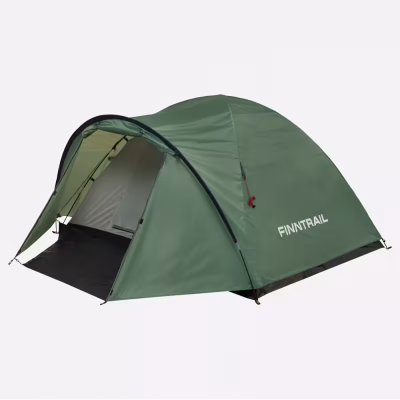 Палатка туристическая Finntrail Burrow 1027 Khaki, 4-местная, хаки, 240×210×127 см