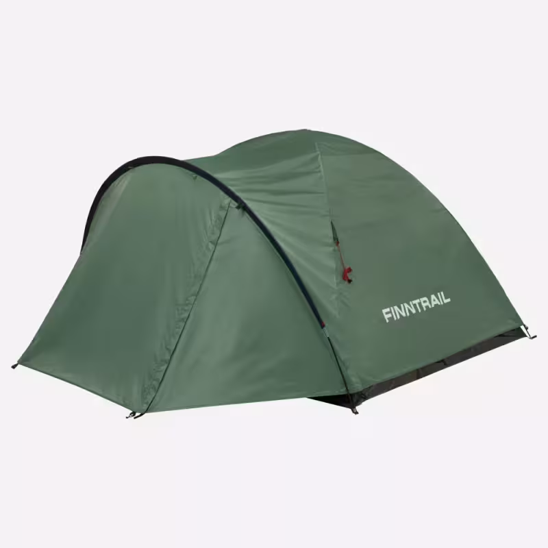 Палатка туристическая Finntrail Burrow 1027 Khaki, 4-местная, хаки, 240×210×127 см