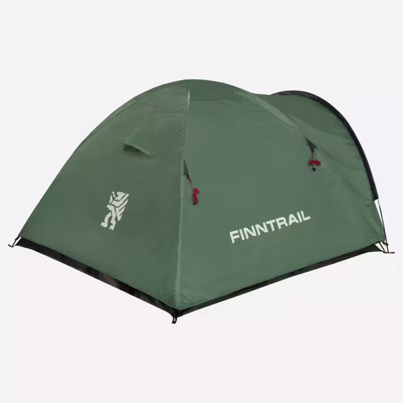 Палатка туристическая Finntrail Burrow 1027 Khaki, 4-местная, хаки, 240×210×127 см