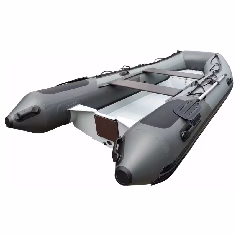 Лодка надувная РИБ Навигатор 380R PRO, серый