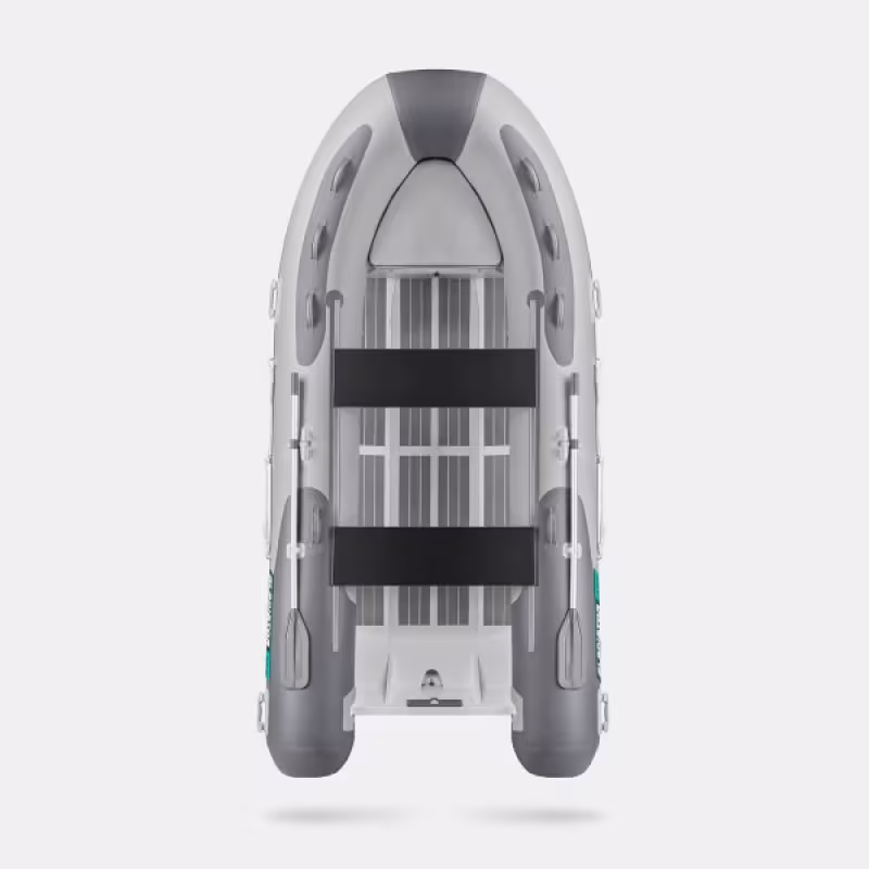 Лодка надувная РИБ Gladiator AL 380, светлосерый/темносерый