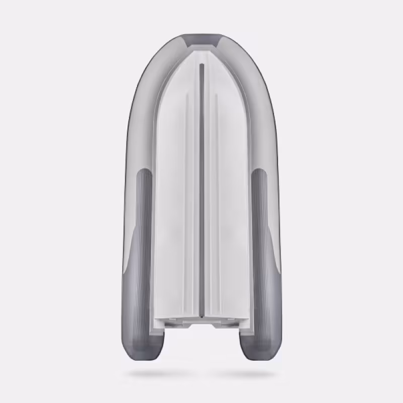 Лодка надувная РИБ Gladiator AL 380, светлосерый/темносерый