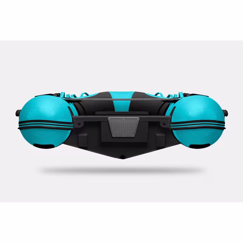 Лодка надувная РИБ Gladiator AL_A 420, бирюзовый/черный