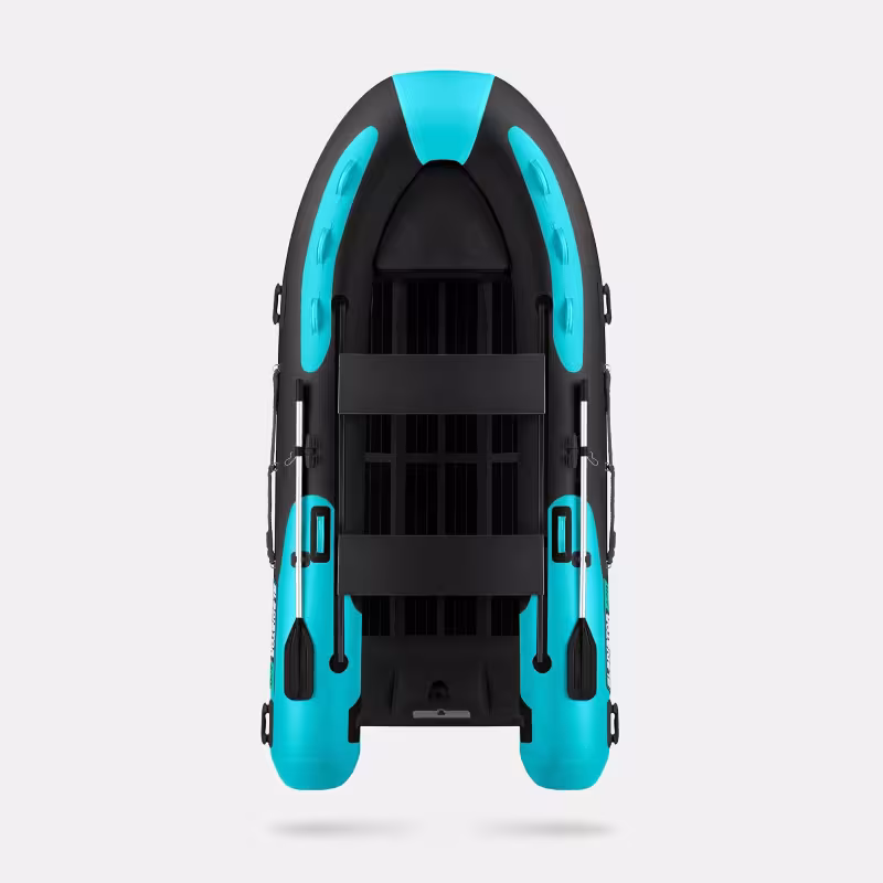 Лодка надувная РИБ Gladiator AL_A 420, бирюзовый/черный