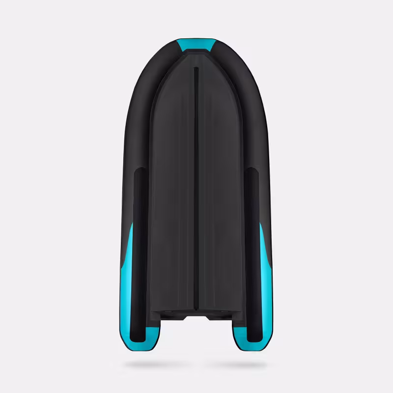 Лодка надувная РИБ Gladiator AL_A 420, бирюзовый/черный