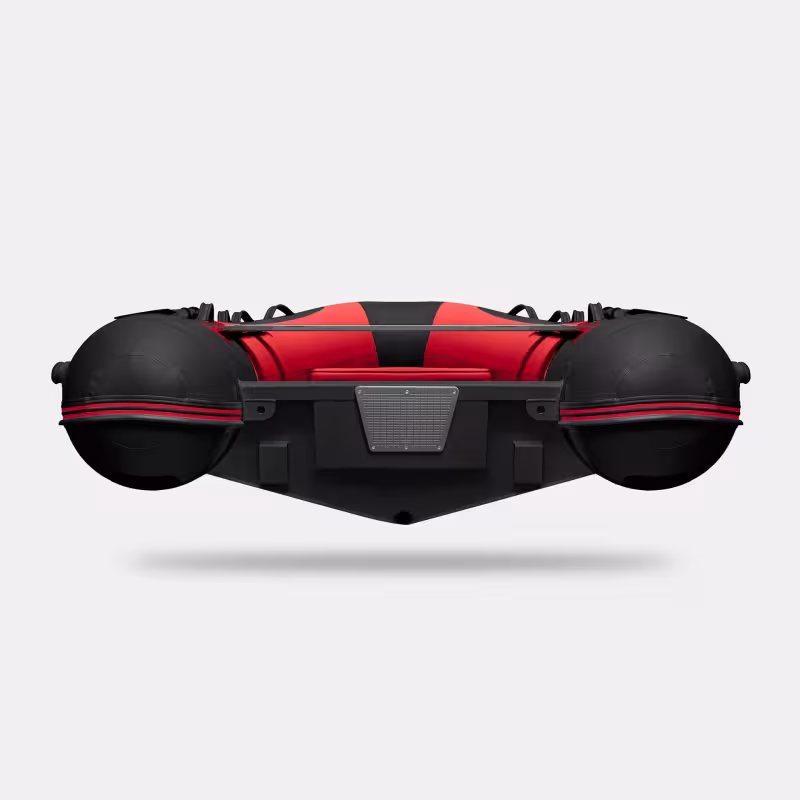 Лодка надувная РИБ Gladiator AL_B 420, красный/черный