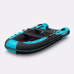 Лодка надувная РИБ Gladiator AL_B 420, бирюзовый/черный
