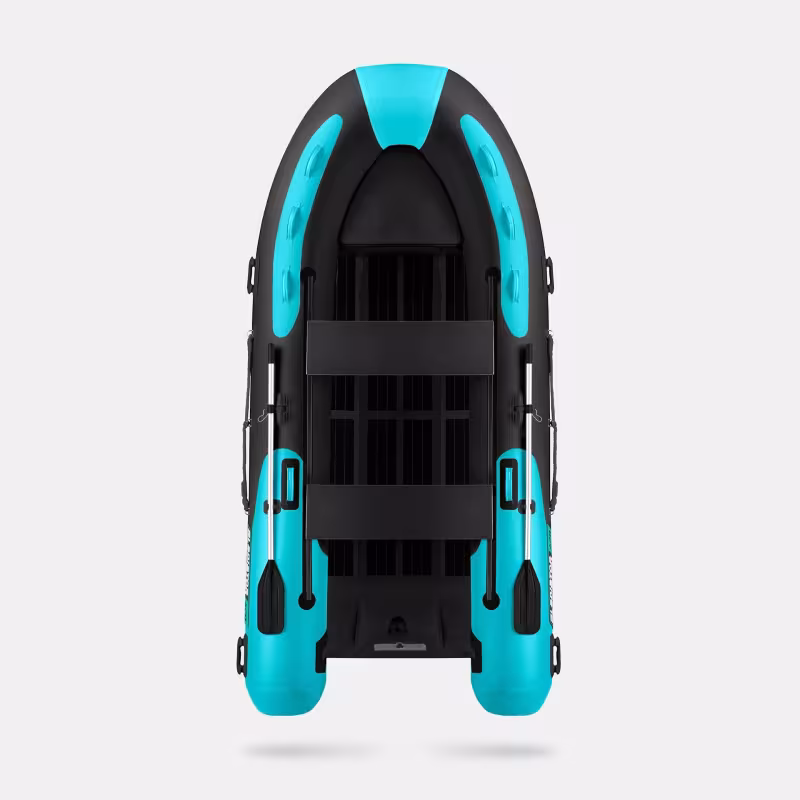 Лодка надувная РИБ Gladiator AL_B 420, бирюзовый/черный