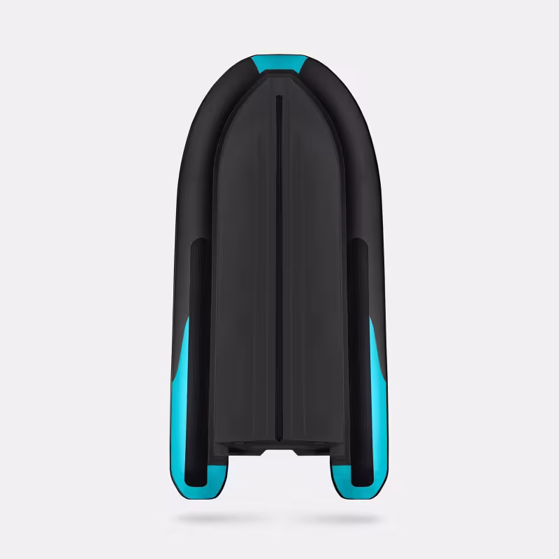 Лодка надувная РИБ Gladiator AL_B 420, бирюзовый/черный