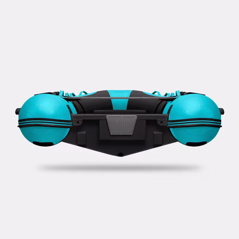 Лодка надувная РИБ Gladiator AL_B 420, бирюзовый/черный