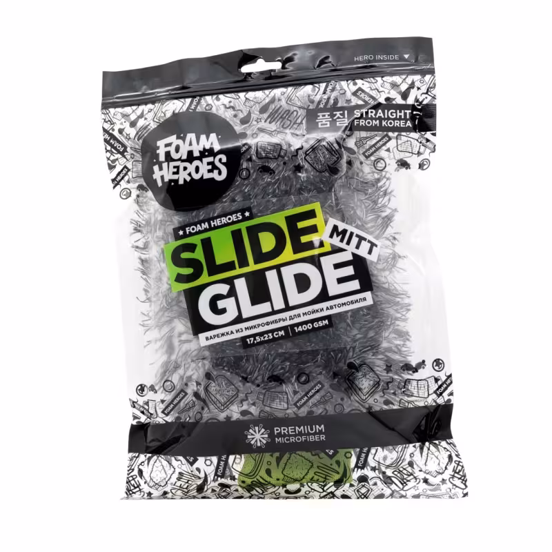 Варежка из микрофибры Foam Heroes Slide Glide Mitt, 17.5x23 см