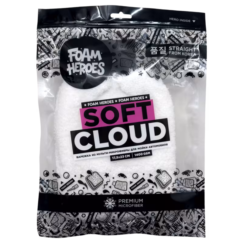 Варежка из мульти-микрофибры Foam Heroes Soft Cloud, 17.5x23 см