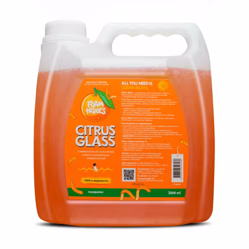 Очиститель стекол Foam Heroes Citrus Glass, 3 л