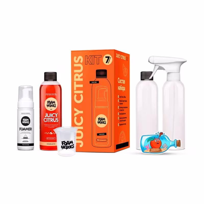 Очиститель универсальный Foam Heroes Juicy Citrus Kit, c аксессуарами (набор)
