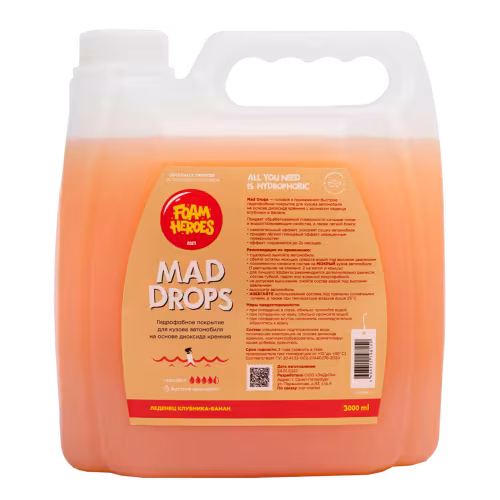 Покрытие гидрофобное для ЛКП Foam Heroes Mad Drops Candy, 3 л