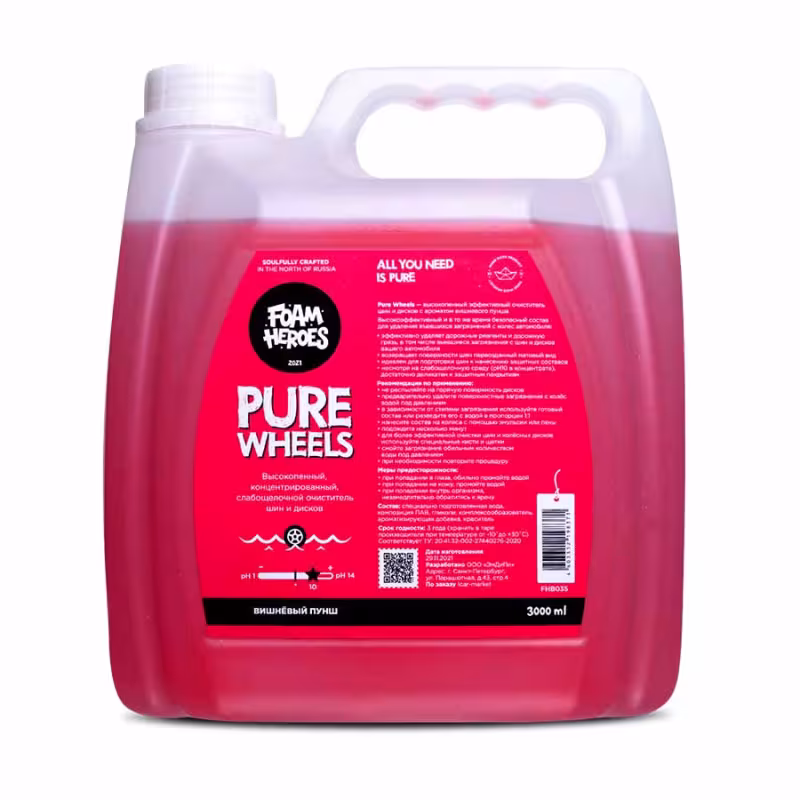 Очиститель шин и дисков Foam Heroes Pure Wheels, 3 л