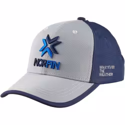 Кепка-бейсболка Norfin Blue AM-6026, полиэстер, синий/серый
