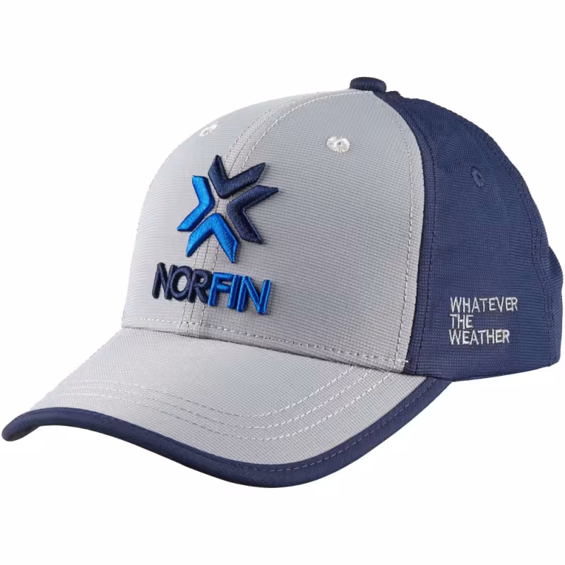 Кепка-бейсболка Norfin Blue AM-6026, полиэстер, синий/серый