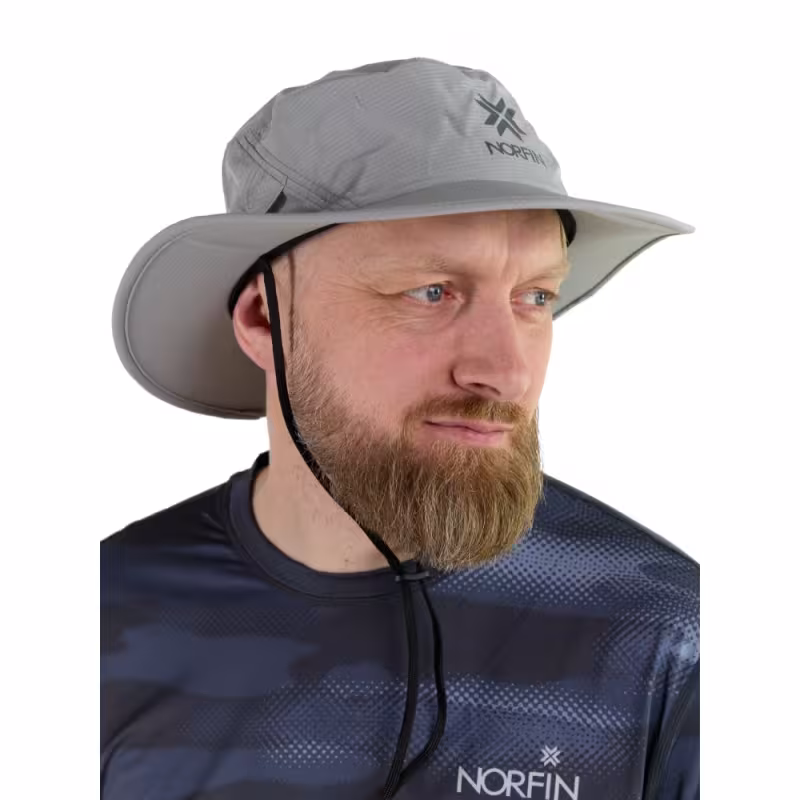 Панама Norfin Sun Pro Hat 1524-04XL, нейлон, серый, размер XL