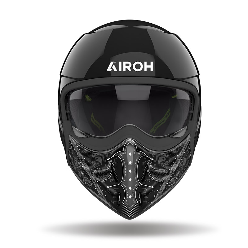 Мотошлем Airoh J 110 Peasly Black Gloss, черный, размер XL