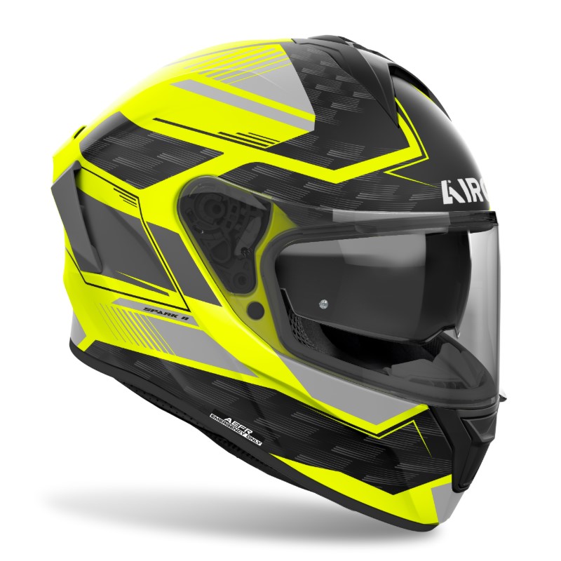 Мотошлем Airoh Spark 2 Zenith Yellow Matt, черный/желтый, размер XL