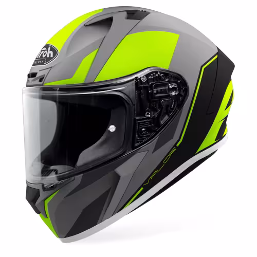 Мотошлем Airoh Valor Wings Yellow Matt, черный/желтый, размер XL