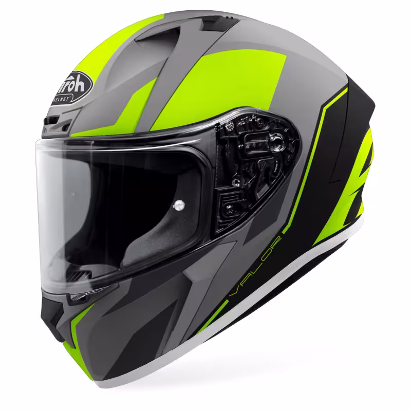 Мотошлем Airoh Valor Wings Yellow Matt, черный/желтый, размер XL