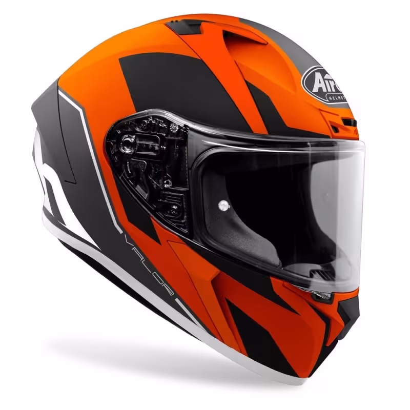 Мотошлем Airoh Valor Wings Orange Matt, черный/оранжевый, размер XL