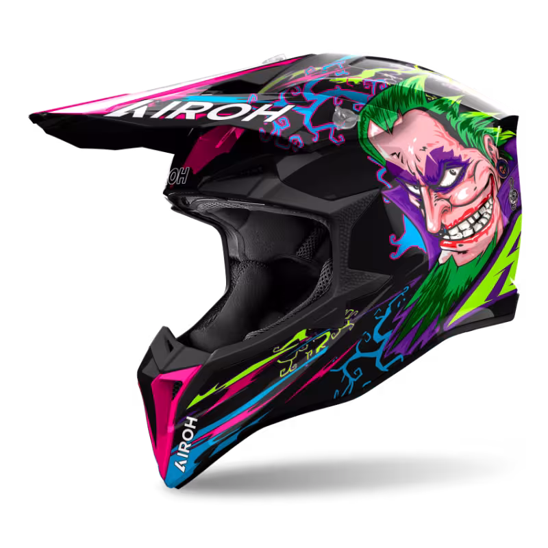 Мотошлем Airoh Wraaap Music Gloss, черный, размер M