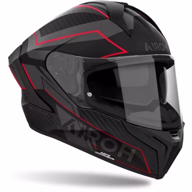 Мотошлем Airoh Matryx Sentinel Red Matt, черный/красный, размер L