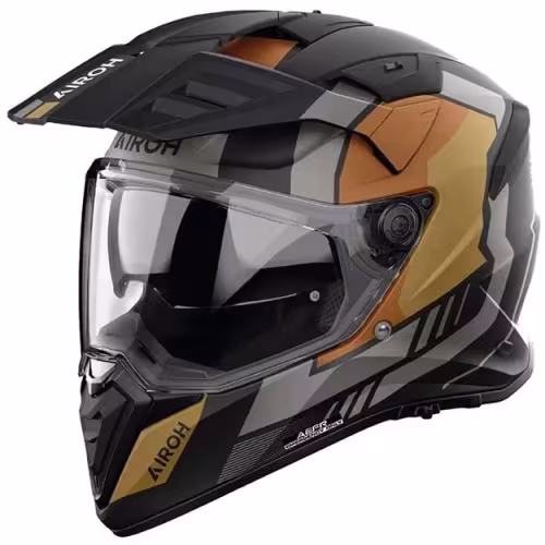 Мотошлем Airoh Bandit Horn Gold Matt, черный/золотой, размер L