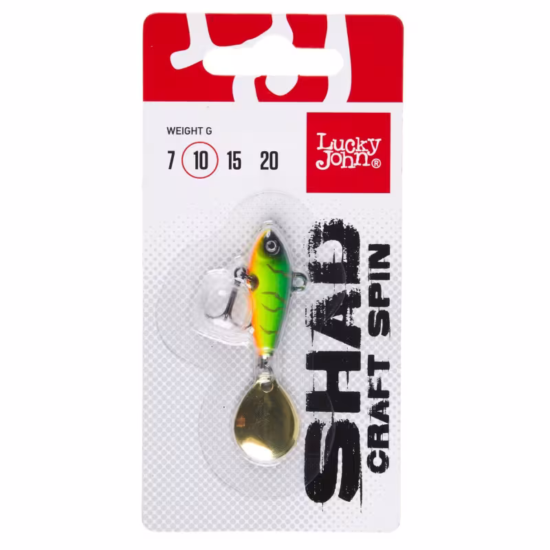 Тейл-спиннер Lucky John Shad Craft Spin, 10 гр, 5.2 см, цвет 003