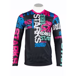 Джерси детское Starks Base Cross Kids, розовый/бирюзовый, размер S/22, 125-135 см