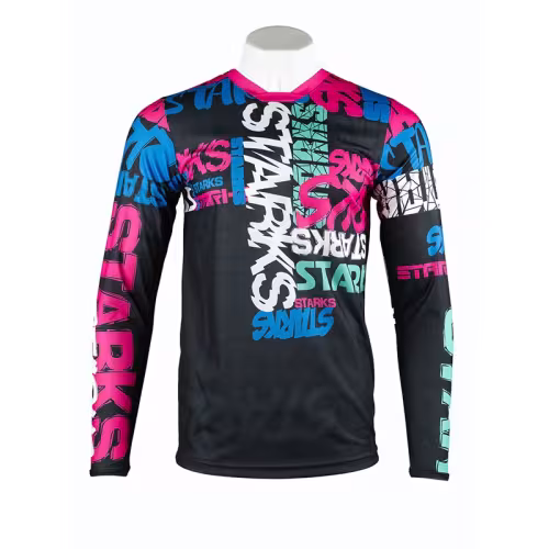 Джерси детское Starks Base Cross Kids, розовый/бирюзовый, размер S/22, 125-135 см