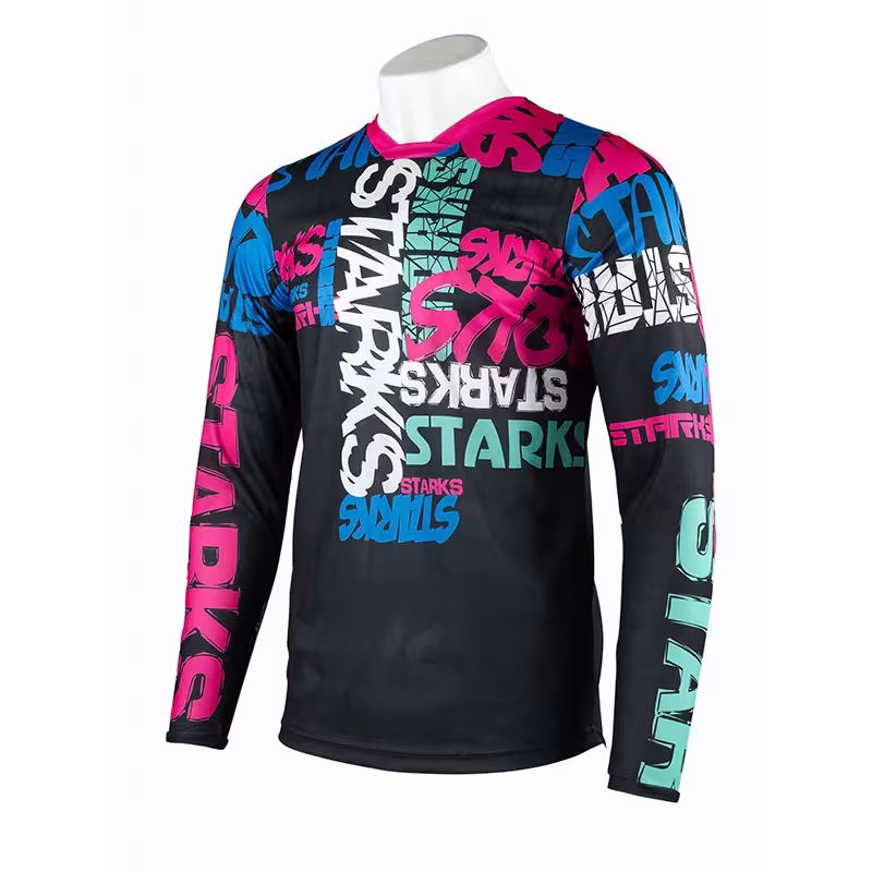 Джерси детское Starks Base Cross Kids, розовый/бирюзовый, размер S/22, 125-135 см