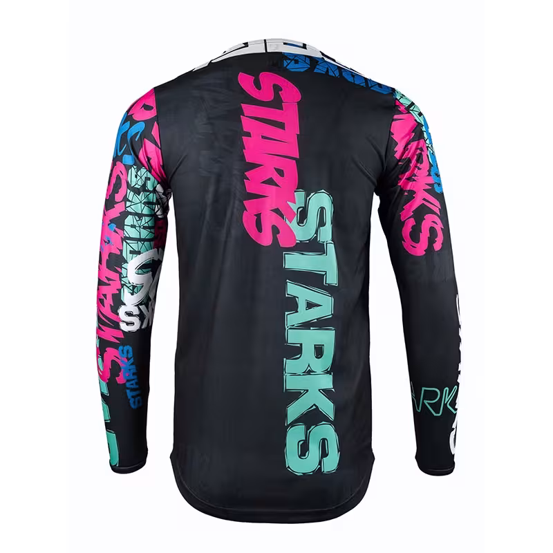 Джерси детское Starks Base Cross Kids, розовый/бирюзовый, размер S/22, 125-135 см