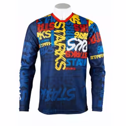 Джерси детское Starks Base Cross Kids, синий/красный, размер S/22, 125-135 см