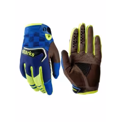 Мотоперчатки Starks Phoenix V3, синий/Hi-Viz, размер M