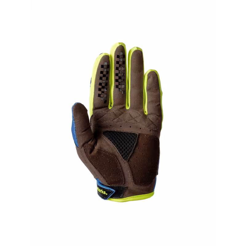 Мотоперчатки Starks Phoenix V3, синий/Hi-Viz, размер M