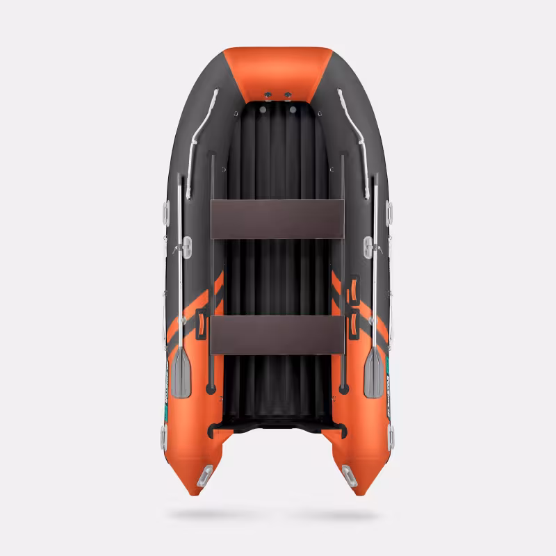 Лодка надувная ПВХ Gladiator E 420 S, НДНД, оранжевый/темно-серый