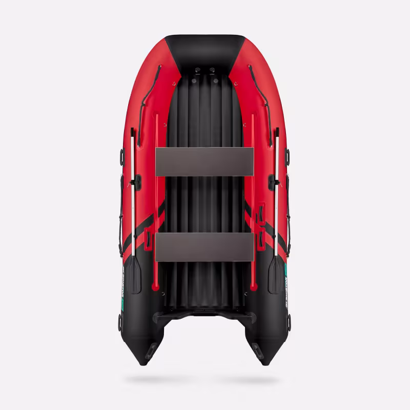 Лодка надувная ПВХ Gladiator E 420 S, НДНД, красный/черный