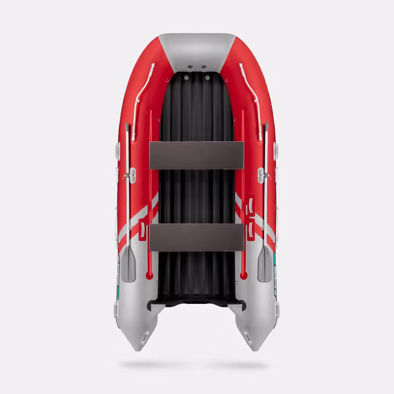Лодка надувная ПВХ Gladiator E 420 S, НДНД, красный/белый