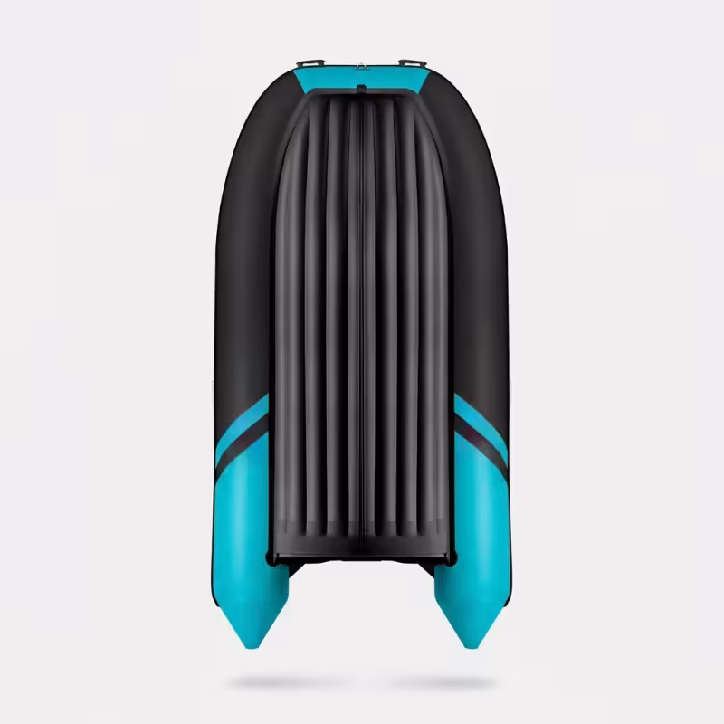 Лодка надувная ПВХ Gladiator E 450 S, НДНД, черный/бирюзовый