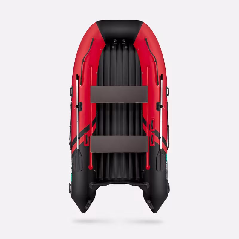 Лодка надувная ПВХ Gladiator E 450 S, НДНД, красный/черный