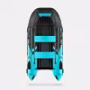 Лодка надувная ПВХ Gladiator E 380Х, НДНД, черный/бирюзовый